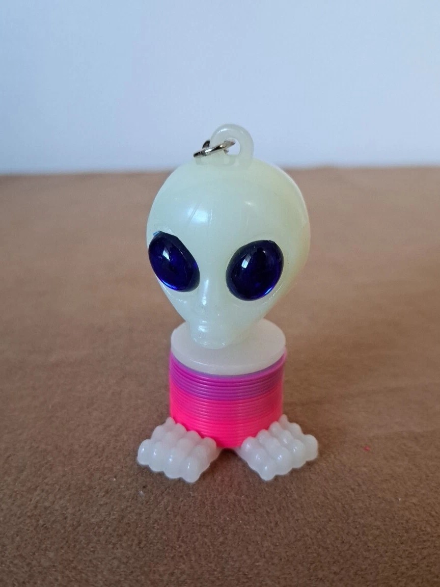 Alien Slinky Keychain Vintage Glow In The Dark | eBay