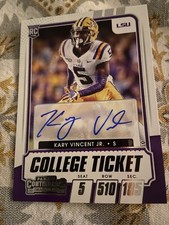 2021 Contenders Draft Picks Colleg Ticket Auto Kary Vincent Jr #259 RC Free Ship