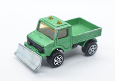 Majorette Green Mercedes Unimog Plow Truck France 182 Vintage Diecast Majorette Green Mercedes Unimog Plow Truck France 182 Vintage Diecast