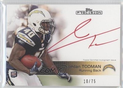 2011 Topps Precision Rookie Auto Red Ink 10/75 Jordan Todman #127 Auto RC 0j6