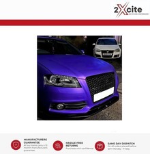 Grill For Audi A3 8P 2008-2012 Black Gloss Honeycomb Debadged Sports RS Style