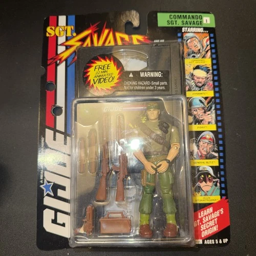 G.I. Joe Commando Sgt. Savage Action Figure Video Hasbro 1994 Vintage New Sealed