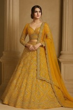PARTYWEAR BRIDAL LEHENGA CHOLI DESIGNER TAFETASILK LEHNGA DRESS INDIAN BOLLYWOOD