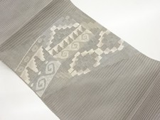 7557879: JAPANESE KIMONO JAPANESE NAGOYA OBI FOR SUMMER / WOVEN GEOMETRIC