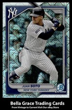 2024 Bowman Chrome Juan Soto #89 New York Yankees Mojo Refractors MLB Baseball 