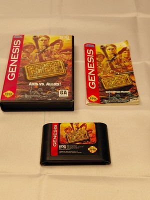 Operation Europe: Path to Victory (Sega Genesis, 1994) CIB Tested & Working