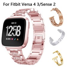 Band Wrist Stainless Steel Strap Replacment For Fitbit Versa 4/3/Sense 2/Sense