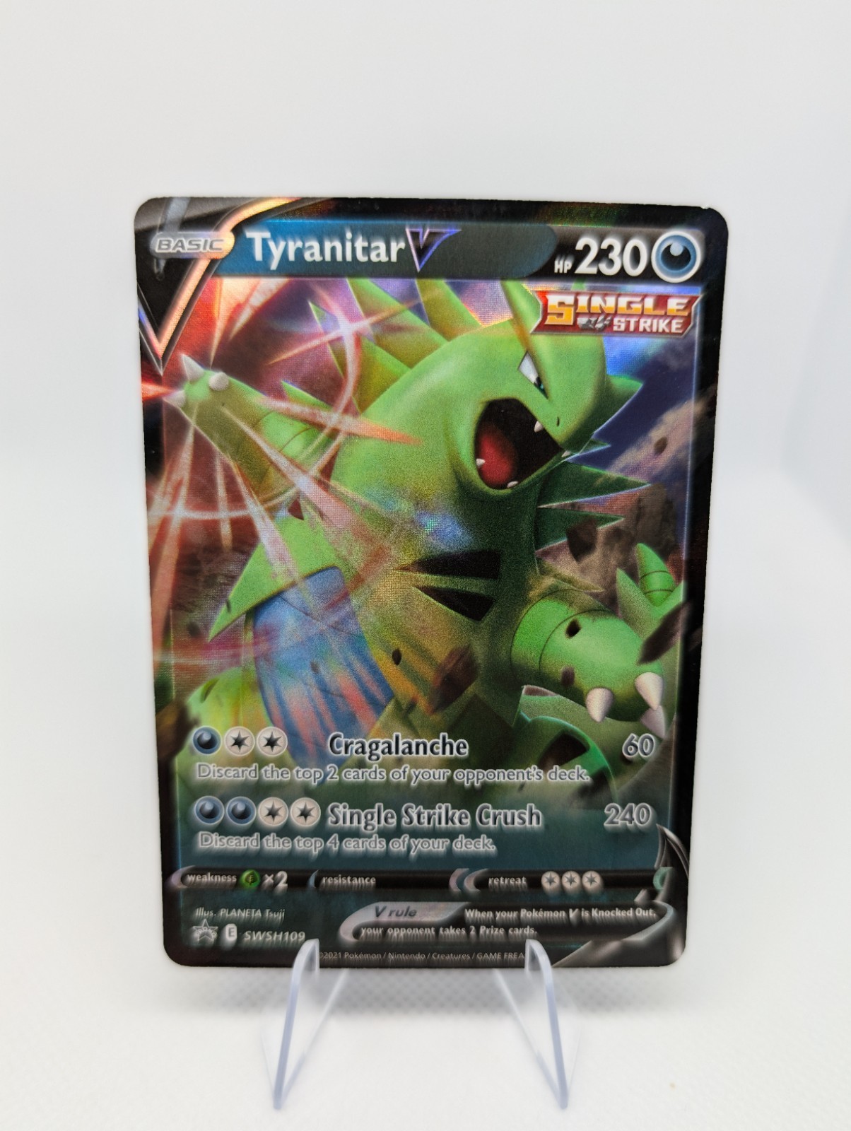 Tyranitar V SWSH109 Sword & Shield Black Star Promo Holo Pokemon Card - NM
