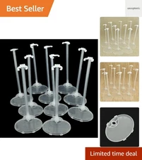 10 Pcs Transparent Doll Display Stands - Adjustable Support for 9-12 Inch Dolls