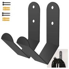 2 PCS Exercise Rope Storage Rack Black Steel Battle Rope Storage Hook Wall Mo...