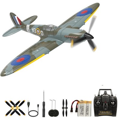 Volantex 2.4G 4CH Spitfire Fighter RC Plane Airplane 6-Axis Gyro Glider Toy Gift