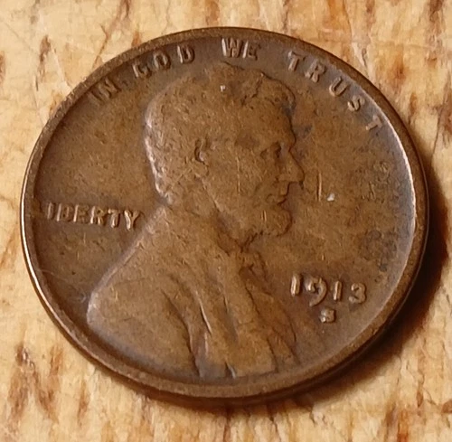 Lincoln Wheat Cent 1913 S VG #24