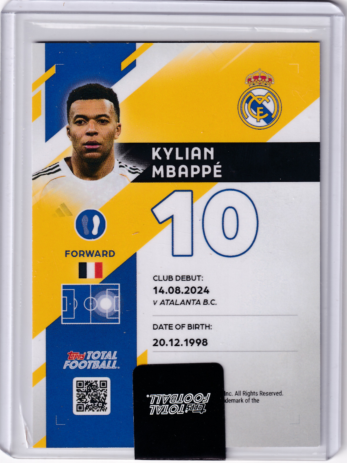 2025-26 Topps Total Football Kylian Mbappe /99 #MAD17 COLOR MATCH view 2