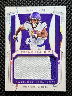 2022 NATIONAL TREASURES #FFA-DCO DALVIN COOK HOLO HOLO PATCH 11/25 SKOL VIKINGS