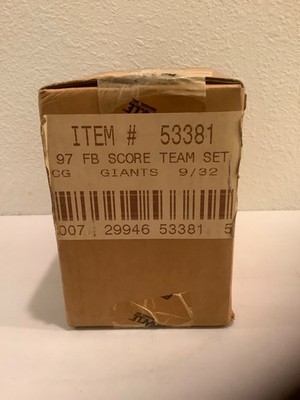 CASE:  1997 Score Pinnacle New York Giants Football Team Set - 9 Boxes of Cards