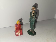 Vintage Manoil Barclay Johillco - Army woman 3" and child in chair