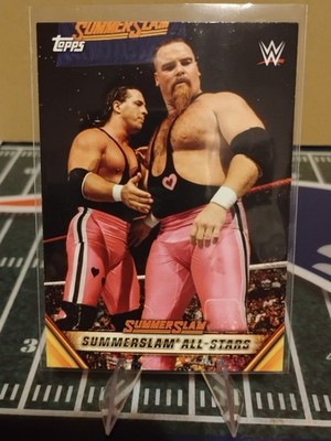 2019 TOPPS WWE SUMMERSLAM ALL-STARS HART FOUNDATION WINS TAG TEAM #MSS-21
