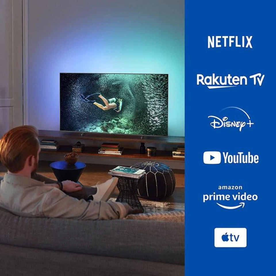 PHILIPS SMART TV 50" LED AMBILIGHT 50PUS7906/12 ULTRA HD 4K HDR GOOGLE ASSISTANT - Immagine 2 di 4