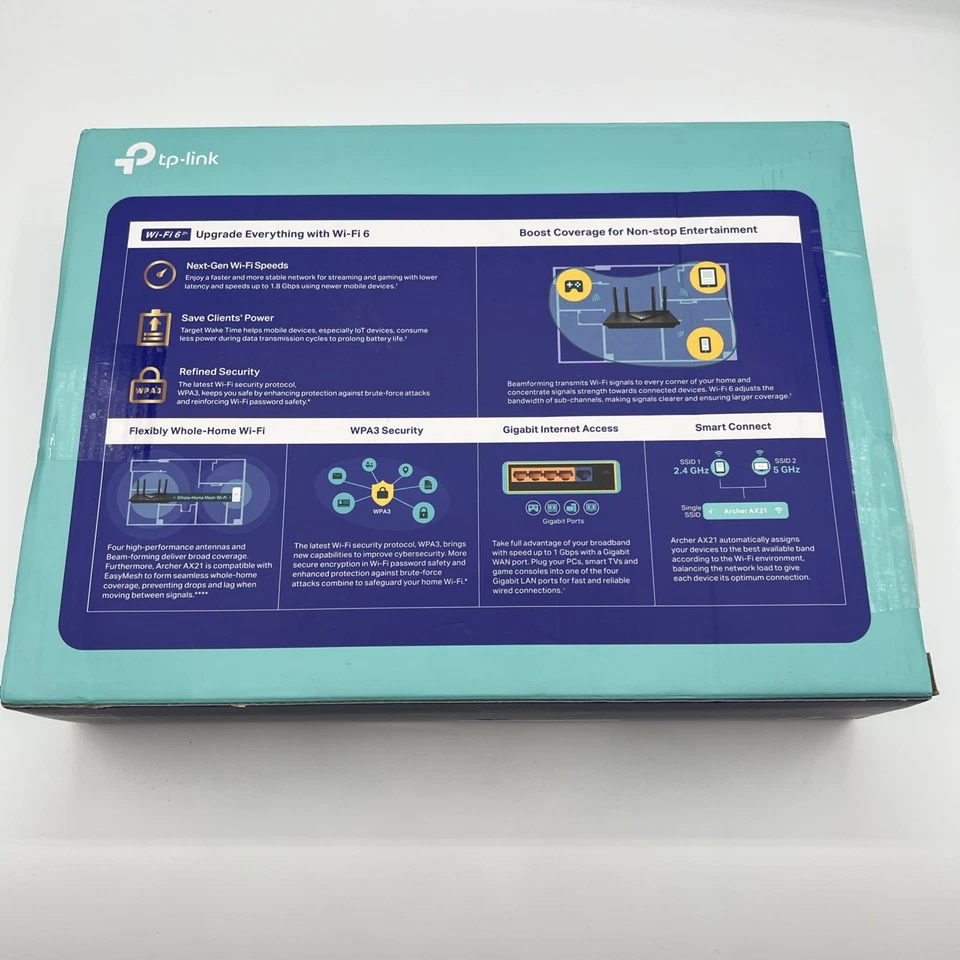Router WiFi 6 TP-Link AX1800 V4 (Archer AX21) - Doble Banda Inalámbrico Fácil Malla / Foto 2 de 4