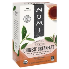 Chinese Breakfast Black Tea Bags Full Bodied Yunnan Caffeinated 18 Count