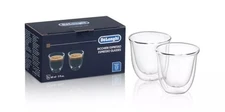 DeLonghi 2x Cups Glasses Coffee Express Glass Double Wall 60ml