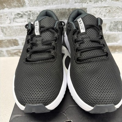 Mens Under Armour UA Charged Surge 4 3027000 001 Black White Sneakers Shoes 10.5