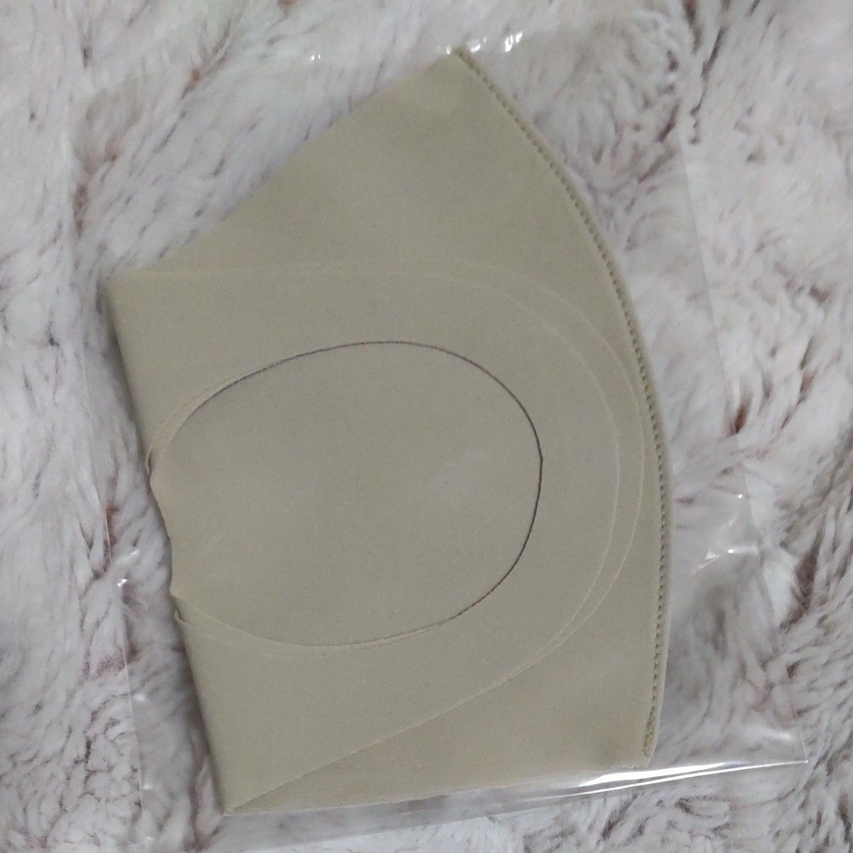 Cat pattern drawstring bag yellow, mask gray - image 3