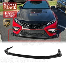 For Toyota Camry SE XSE 2021-2024 Gloss Black GR Style Front Bumper Lip Splitter