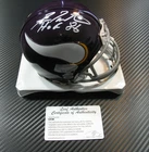 FRAN TARKENTON Autographed Riddell Mini Helmet HOF 86 - Leaf Authentics COA