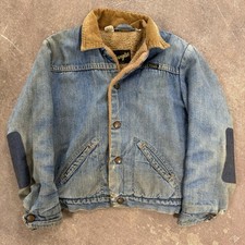 Vintage 1970s Wrangler Denim Jacket Kids Repaired Blue Bell Made In USA