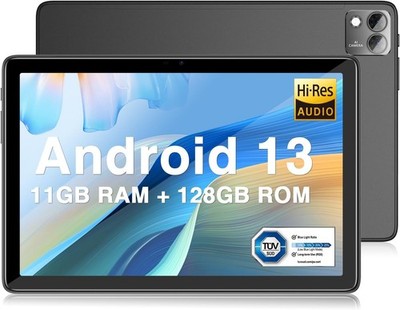 Tablet 10.1 Zoll Android 13 mit 11GB RAM 128GB ROM Bluetooth Dual Kamera WIFI