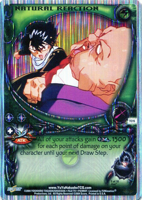 Natural Reaction - TC15 - 1st Edition - Lined Foil (Gateway) Yu Yu Hakusho