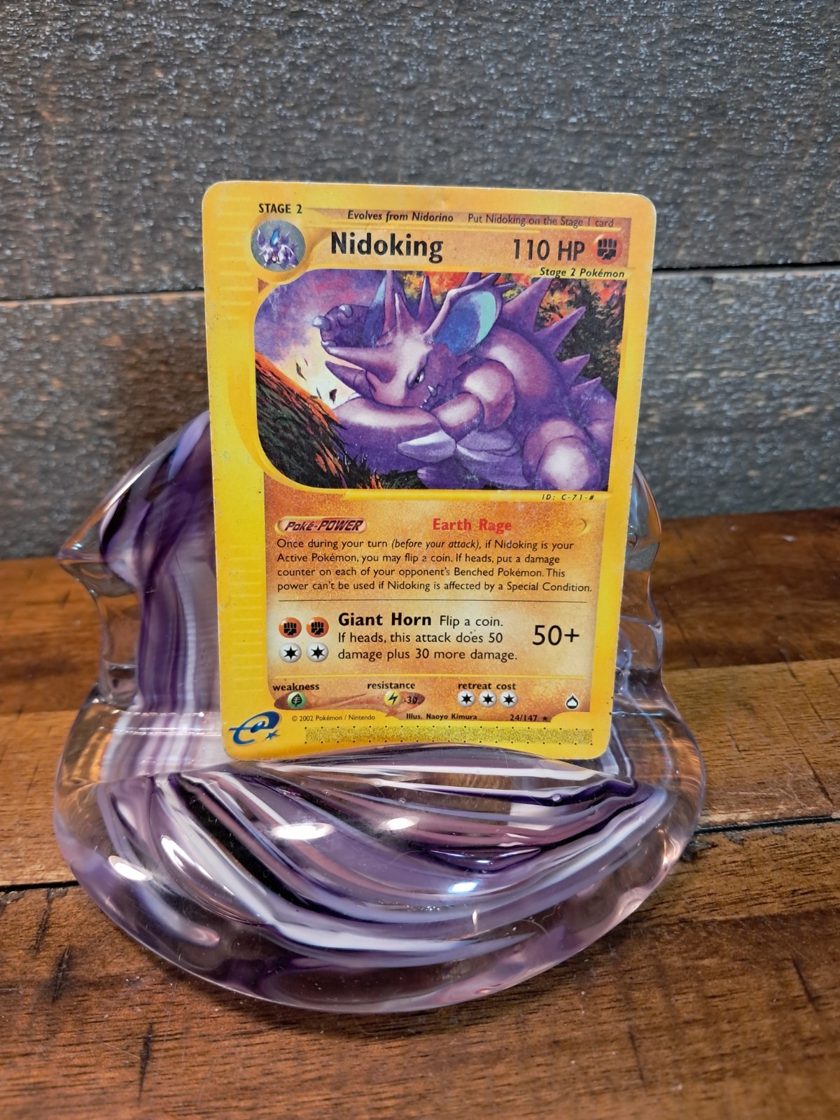 Pokemon TCG Aquapolis Nidoking 24/147 Rare Regular e-Card English 110HP Kimura