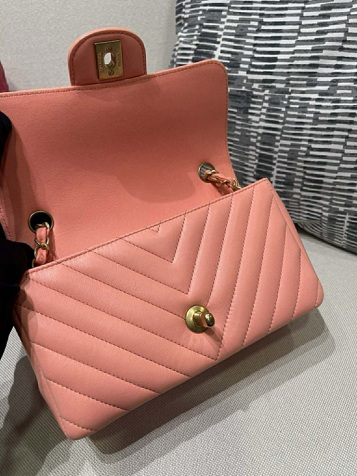 CHANEL Rectangular Mini Flap – Chevron Quilted Pi… - image 16