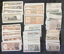 Vintage Lotto 110 fiches da gioco in plastica Banconote Lire Italiane