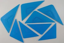 Bundle Lot 4 Each Blue Tri-Edge and Tri-Edge X Window Film Tint Install Tools