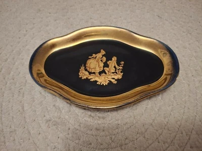 RARE - Vide-poche vintage en porcelaine de Limoges Scène galante - Années 50/60 - Photo 1/4