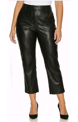 Commando Faux Leather 7/8 Pant Trouser Women's Size Medium Black $188