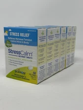 NEW 6-PACK Boiron StressCalm 60 Meltaway Tablets Each, Homeopathic Stress Relief