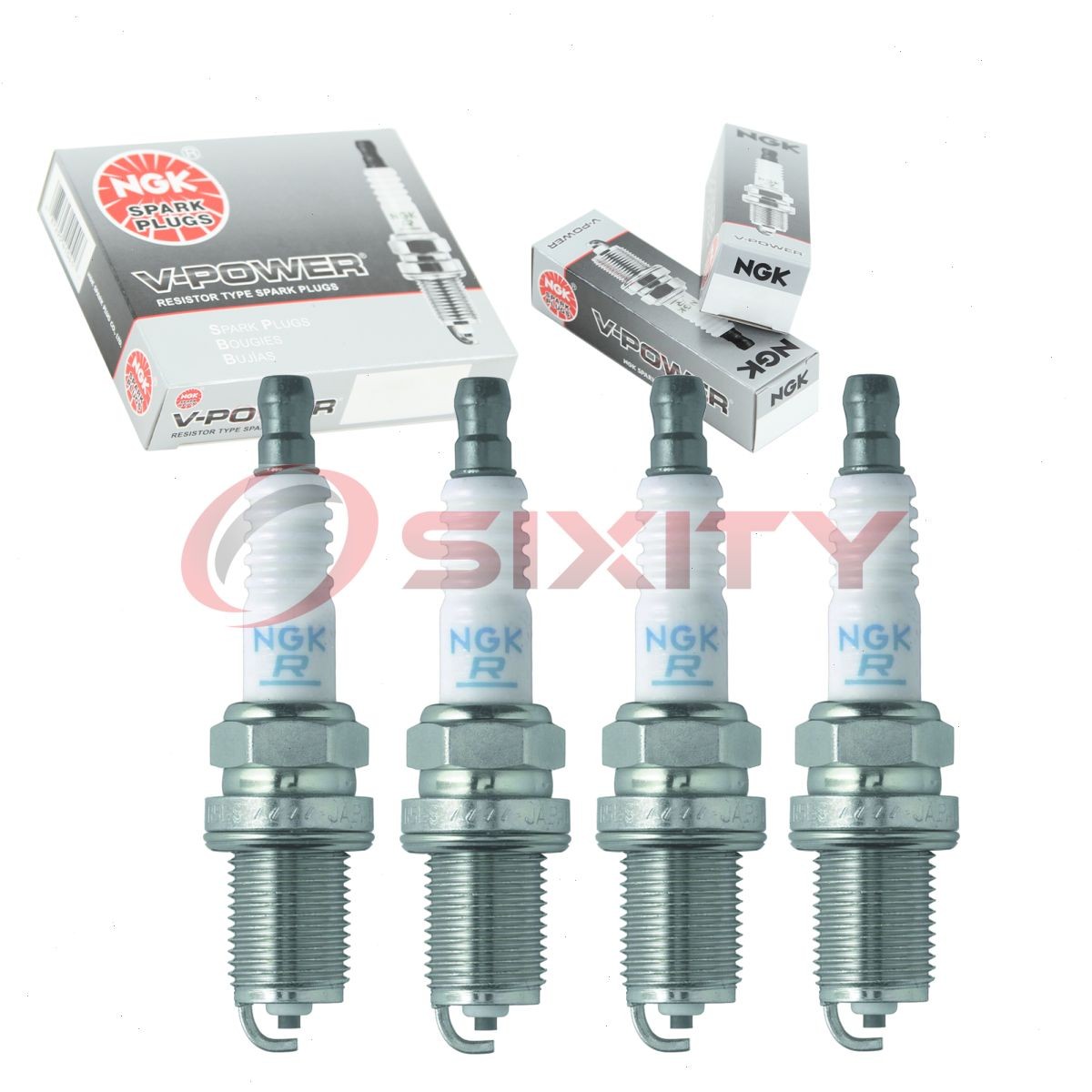 4 pcs NGK V-Power Spark Plugs for 1998-2001 Chevrolet Metro 1.3L L4 - Engine es