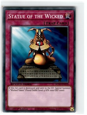 Yu-Gi-Oh! Speed Duel Statue of The Wicked 1st Edition SGX1-END18 Lightly Played