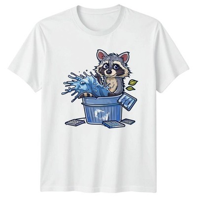 Leicht abgelenkt von Shiny Things T-Shirt Waschbär Tiere und sie
