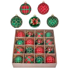 Valery Madelyn 16ct Christmas Tree Decorations Ball Ornaments 3.15 Inches