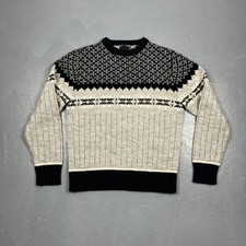 Vintage 1980s 90s Christopher Rand Nordic Acrylic Sweater Cabin Winter Large VTG