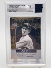 Lefty Gomez 2008 UD Yankee Stadium Legacy Collection Game Used Patch Beckett 9