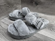 Koolaburra UGG Furr-Ah Gray Slipper Sandals Shoes Women  s Sz 9