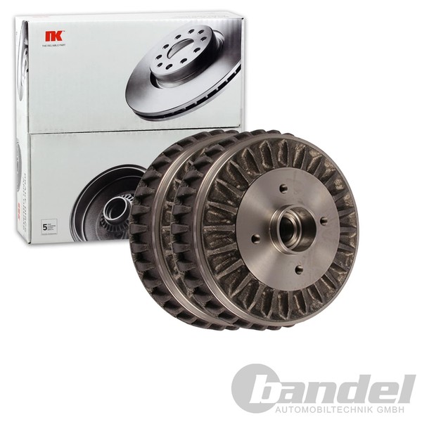 2X NK Ø 229Mm Bremstrommeln Hinten Passend FüR Dacia Dokker Lodgy Logan Sandero-image