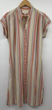 Trovata Birds of Paradis Midi Dress Boho Striped SM Preppy Beachy Minimalist EUC