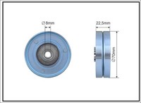 Caffaro 408-98 Umlenk-/FüHrungsrolle, Keilrippenriemen FüR Bmw,Opel