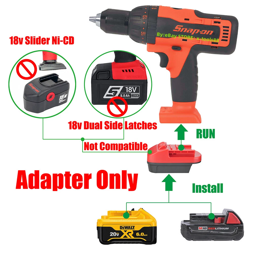 Snap on 2025 battery adapter dewalt